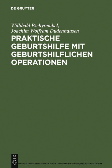 Praktische Geburtshilfe mit geburtshilflichen Operationen main product photo