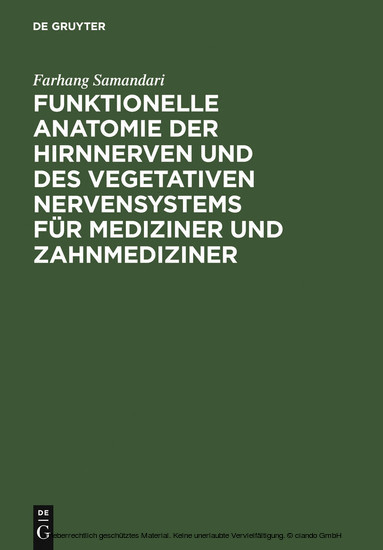 Funktionelle Anatomie der Hirnnerven und des vegetativen Nervensystems für Mediziner und Zahnmediziner main product photo