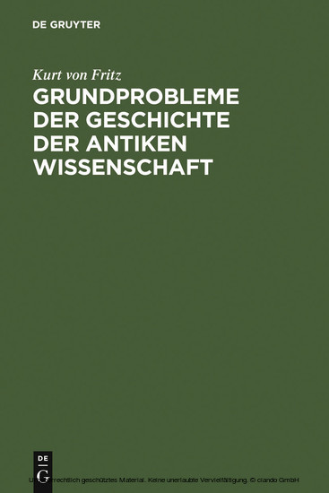 Grundprobleme der Geschichte der antiken Wissenschaft main product photo