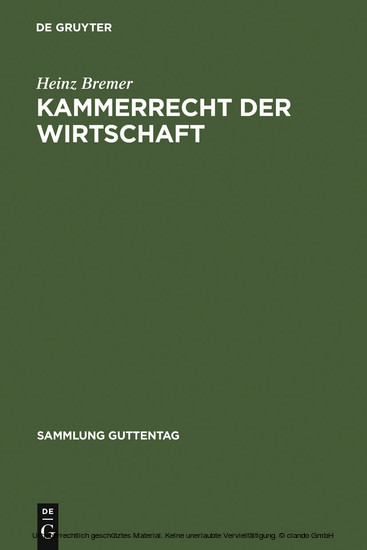 Kammerrecht der Wirtschaft main product photo