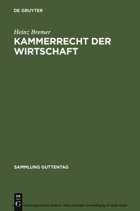 Kammerrecht der Wirtschaft