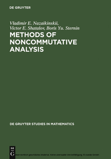 Methods of Noncommutative Analysis main product photo