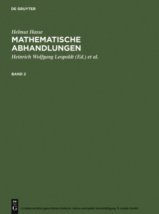 Helmut Hasse: Mathematische Abhandlungen. 2. Tl.2