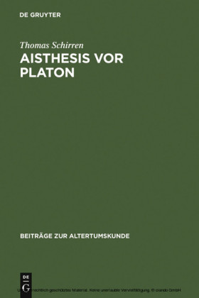 Aisthesis vor Platon