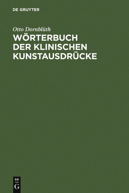 Wörterbuch der Klinischen Kunstausdrücke main product photo