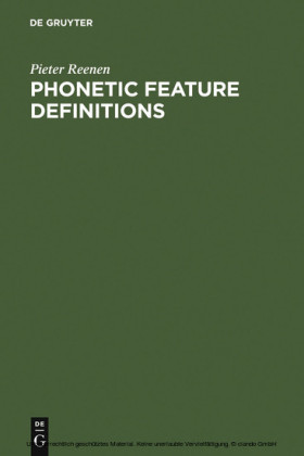 Phonetic Feature Definitions