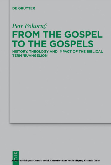 From the Gospel to the Gospels main product photo