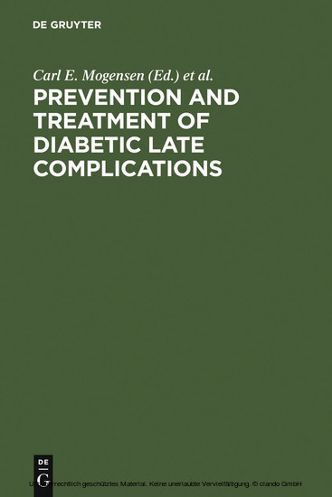 Prevention and Treatment of Diabetic Late Complications main product photo