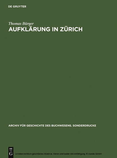 Aufklärung in Zürich main product photo