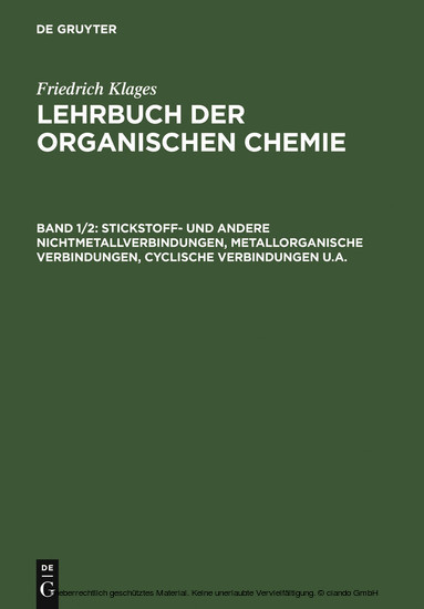 Stickstoff- und andere Nichtmetallverbindungen, metallorganische Verbindungen, cyclische Verbindungen u.a. main product photo