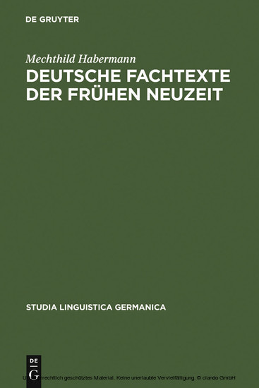 Deutsche Fachtexte der frühen Neuzeit main product photo