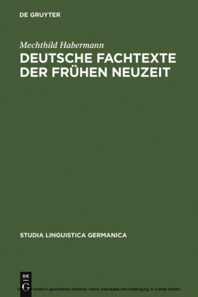 Deutsche Fachtexte der frühen Neuzeit