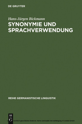 Synonymie und Sprachverwendung