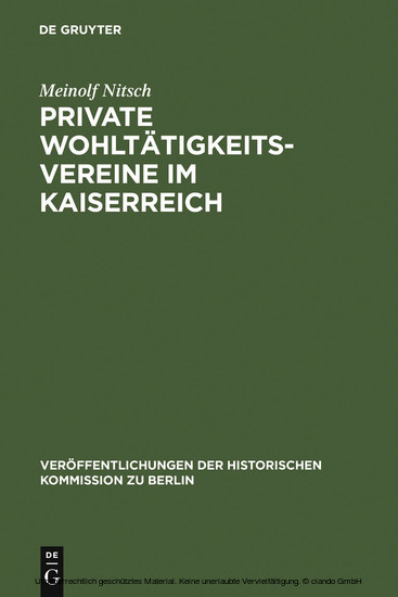 Private Wohltätigkeitsvereine im Kaiserreich main product photo