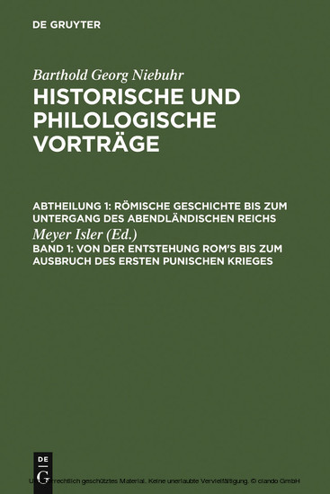 Von der Entstehung Rom's bis zum Ausbruch des ersten punischen Krieges main product photo