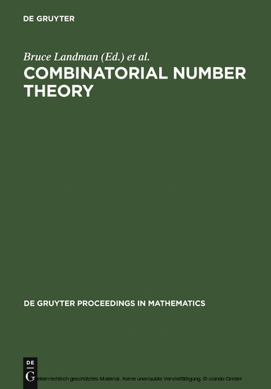 Combinatorial Number Theory main product photo