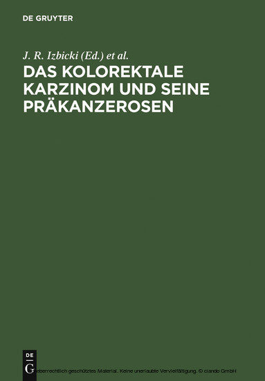 Das kolorektale Karzinom und seine Präkanzerosen main product photo