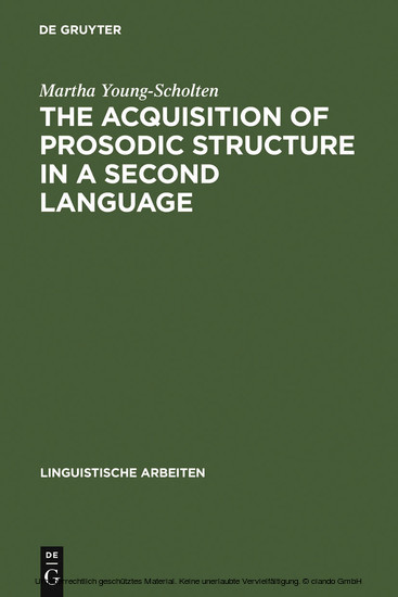 The Acquisition of Prosodic Structure in a Second Language main product photo