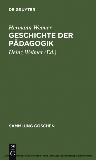 Geschichte der Pädagogik main product photo