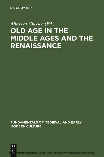 Old Age in the Middle Ages and the Renaissance main product photo