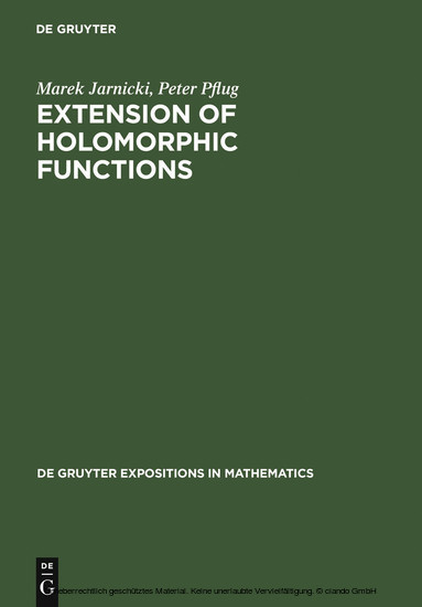 Extension of Holomorphic Functions main product photo