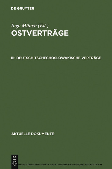 Deutsch-tschechoslowakische Verträge main product photo