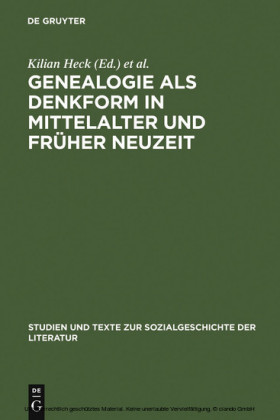 Genealogie als Denkform in Mittelalter und Früher Neuzeit
