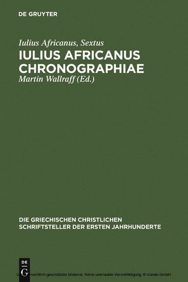 Iulius Africanus Chronographiae main product photo