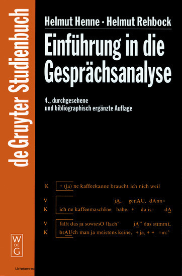 Einführung in die Gesprächsanalyse main product photo