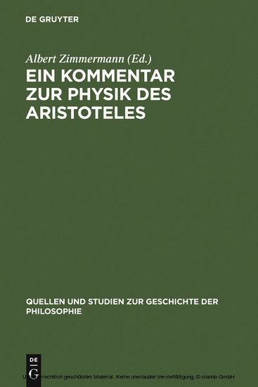 Ein Kommentar zur Physik des Aristoteles main product photo