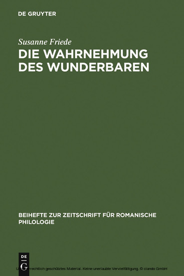 Die Wahrnehmung des Wunderbaren main product photo