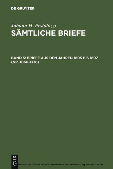 Briefe aus den Jahren 1805 bis 1807 (Nr. 1066-1336) main product photo