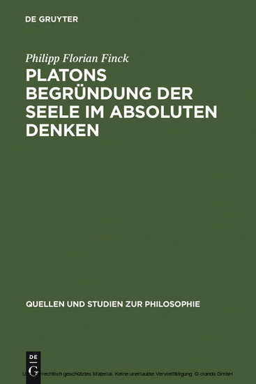 Platons Begründung der Seele im absoluten Denken main product photo