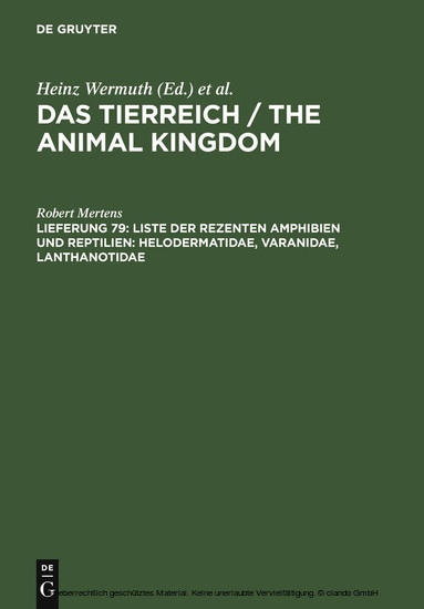 Liste der rezenten Amphibien und Reptilien: Helodermatidae, Varanidae, Lanthanotidae main product photo