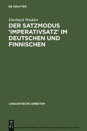 Der Satzmodus 'Imperativsatz' im Deutschen und Finnischen