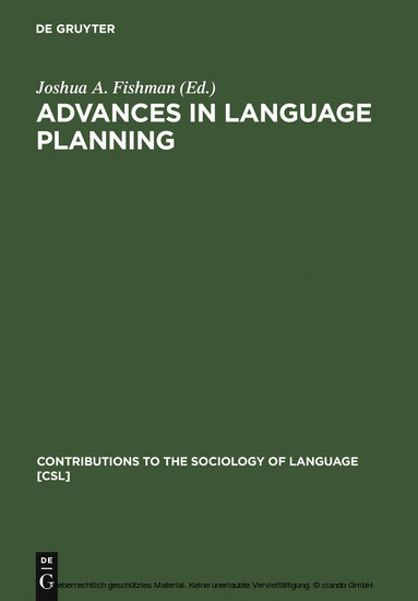 Advances in language planning main product photo
