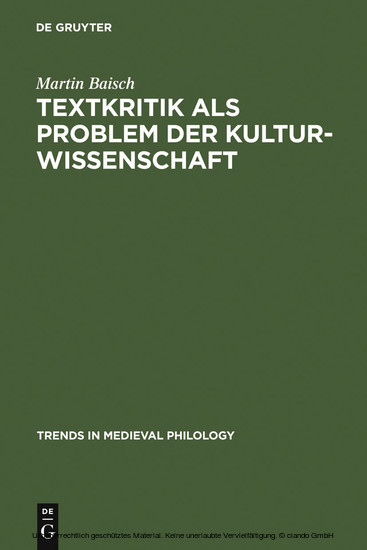 Textkritik als Problem der Kulturwissenschaft main product photo