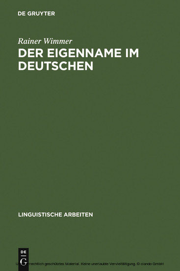 Der Eigenname im Deutschen main product photo