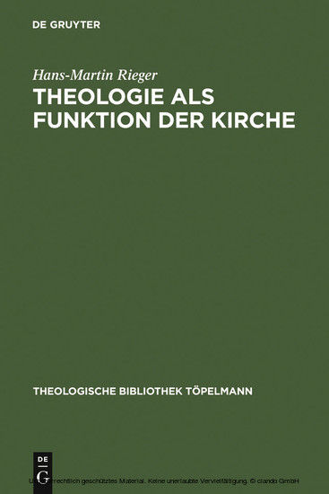 Theologie als Funktion der Kirche main product photo