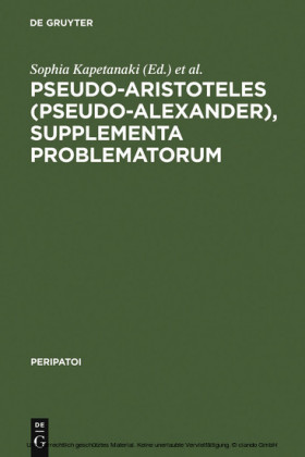 Pseudo-Aristoteles (Pseudo-Alexander), Supplementa Problematorum