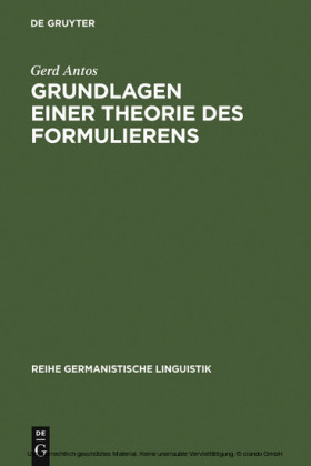 Grundlagen einer Theorie des Formulierens