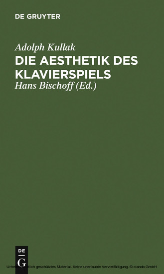 Die Aesthetik des Klavierspiels main product photo