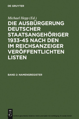 Namensregister / Name Index