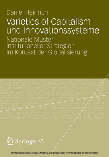 Varieties of Capitalism und Innovationssysteme main product photo