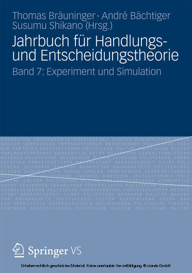 Jahrbuch für Handlungs- und Entscheidungstheorie main product photo