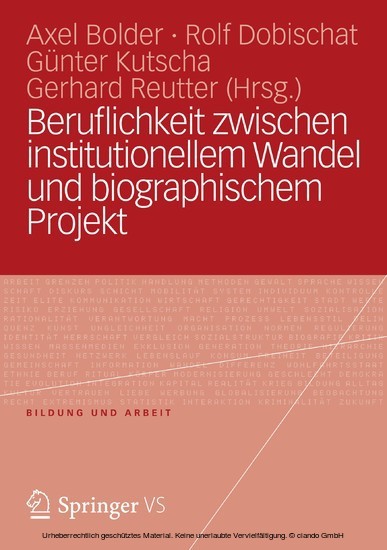 Beruflichkeit zwischen institutionellem Wandel und biographischem Projekt main product photo