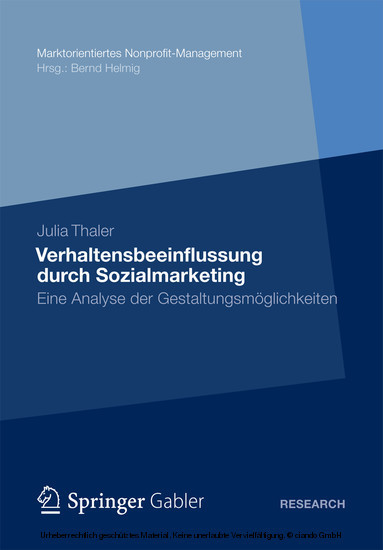 Verhaltensbeeinflussung durch Sozialmarketing main product photo