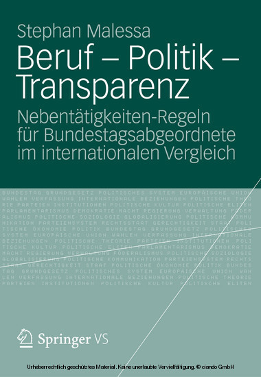 Beruf - Politik - Transparenz main product photo