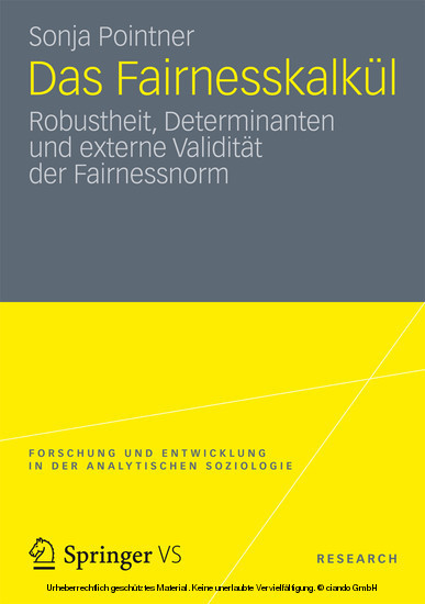 Das Fairnesskalkül main product photo