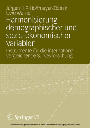 Harmonisierung demographischer und sozio-ökonomischer Variablen